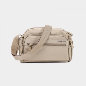 Beige Women's Hedgren Emily Crossbody Bags | UNY2072JL