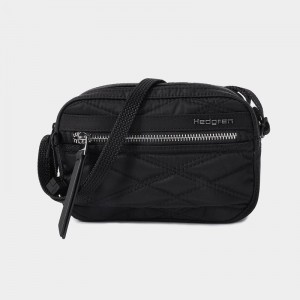 Black Women's Hedgren Maia Crossbody Bags | KBY345ZG