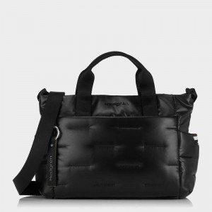 Black Women's Hedgren Softy Handbag | VUV4890WK