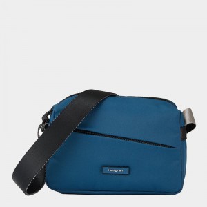 Blue Women's Hedgren Neutron Small Crossbody Bags | GBR417LT