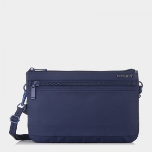 Dark Blue Women's Hedgren Emma Crossbody Bags | ZVF453YP