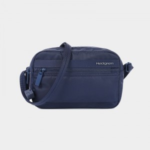 Dark Blue Women's Hedgren Maia Crossbody Bags | HSJ6020QY