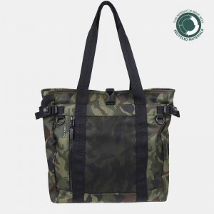 Green Black Women's Hedgren Summit Sustainably Made Tote Bags | BKQ4822ZE