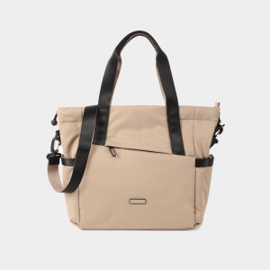 Grey Beige Women's Hedgren Galactic Tote Bags | UPV9659CY