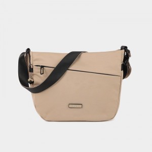 Grey Beige Women's Hedgren Gravity Crossbody Bags | CZA8955CB