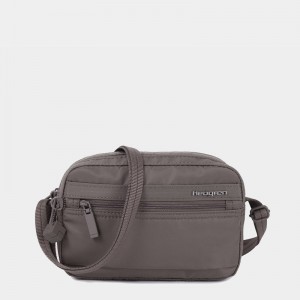 Grey Brown Women's Hedgren Maia Crossbody Bags | YIR7158LB