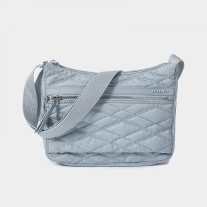 Light Blue Women's Hedgren Harpers Crossbody Bags | SSM1992BA