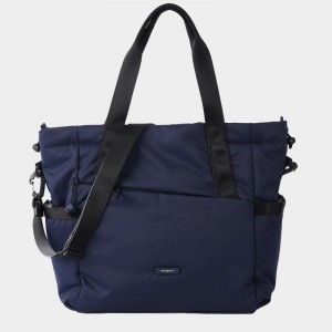 Navy Women's Hedgren Galactic Tote Bags | GHE3143IL