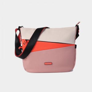 Pink Orange Women's Hedgren Milky Way Crossbody Bags | NPY7683UK