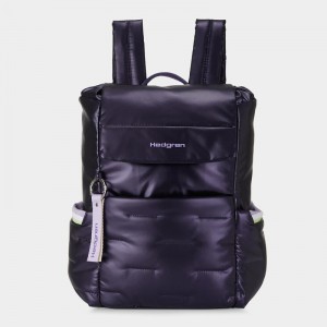 Purple Deep Blue Women's Hedgren Billowy Backpacks | HAP6711MH