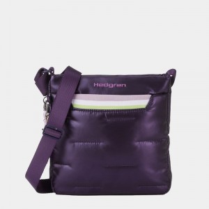 Purple Deep Blue Women's Hedgren Cushy Crossbody Bags | ELI3574XX