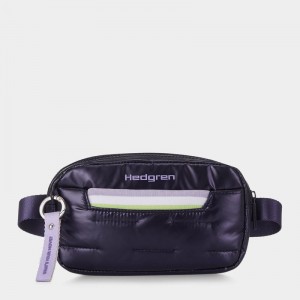 Purple Deep Blue Women's Hedgren Snug Belt Bags | NGQ5041QC