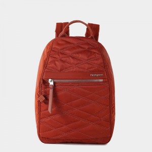 Red Brown Women's Hedgren Vogue Rfid Backpacks | UEC5541TL