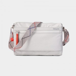 White Grey Women's Hedgren Eye Medium Shoulder Bags | LFS1379RB