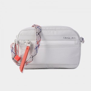 White Grey Women's Hedgren Maia Crossbody Bags | BNL8041MK