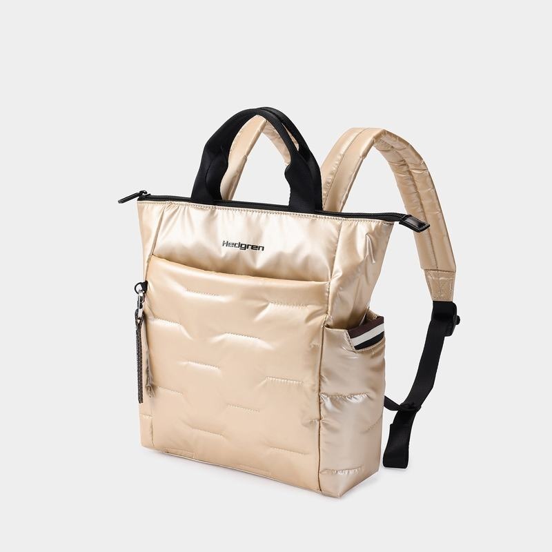 Beige Women's Hedgren Comfy Backpacks | MEL349LV