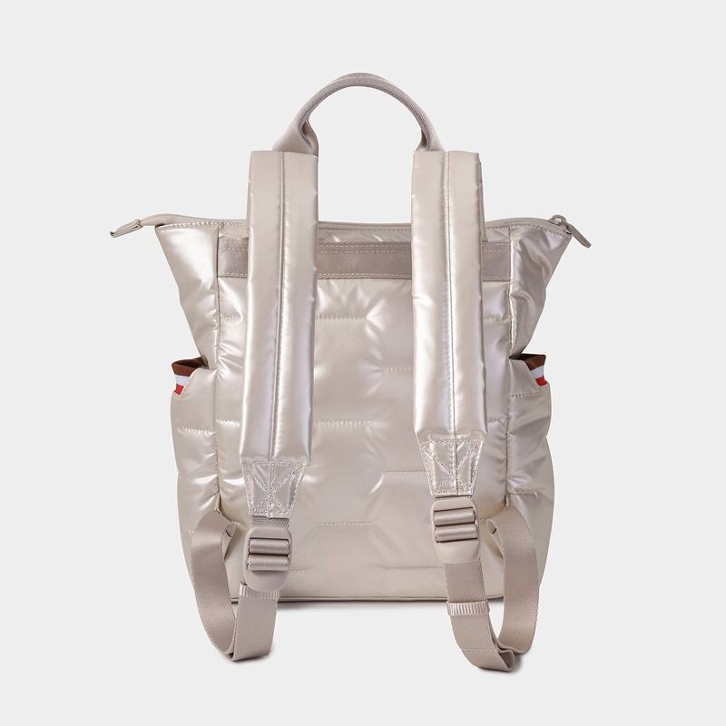 Beige Women's Hedgren Comfy Backpacks | YLB3943NK