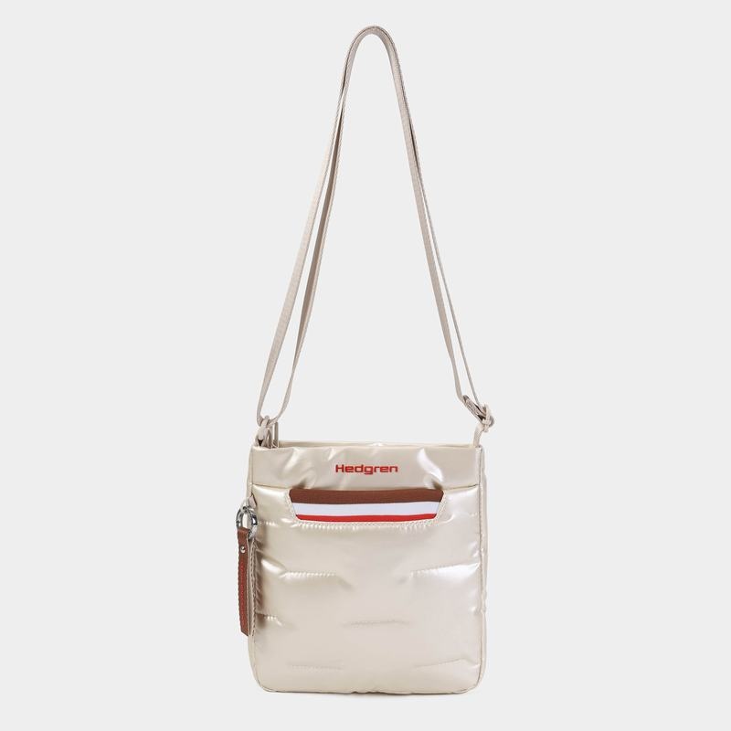 Beige Women's Hedgren Cushy Crossbody Bags | CHL5760NN