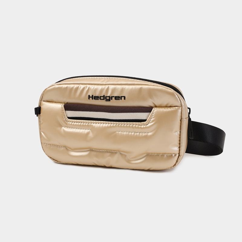 Beige Women's Hedgren Snug Belt Bags | TSK3948XC