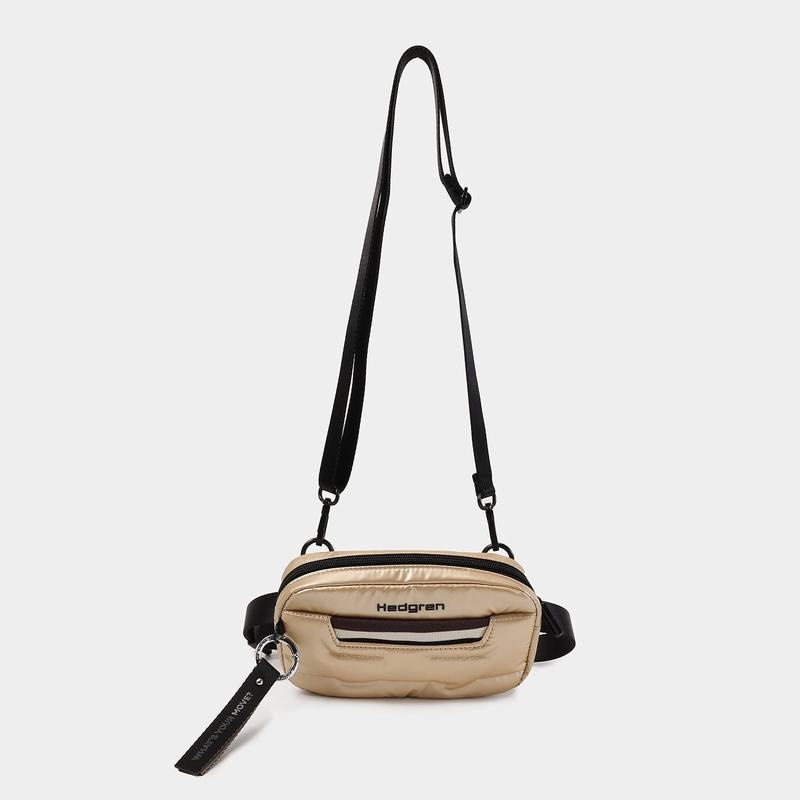 Beige Women's Hedgren Snug Belt Bags | TSK3948XC