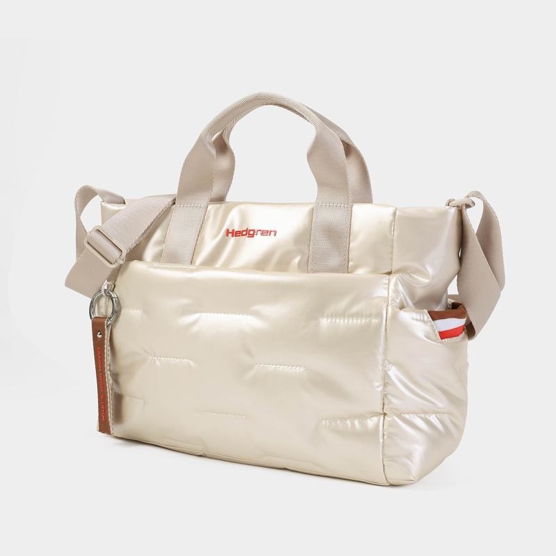 Beige Women's Hedgren Softy Handbag | WYR313US