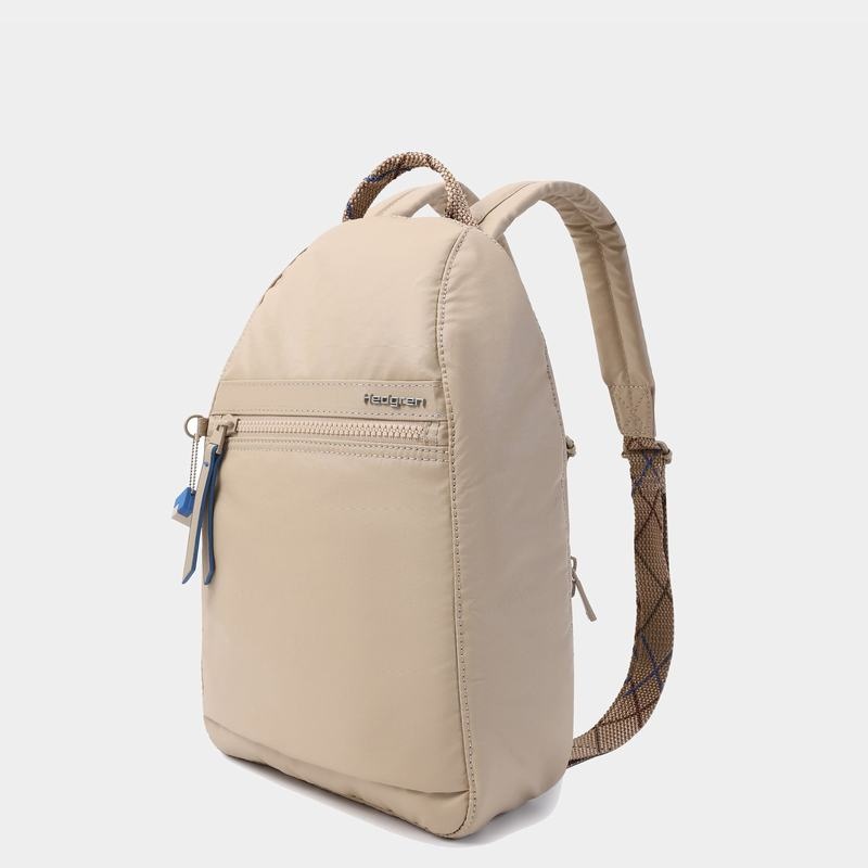 Beige Women's Hedgren Vogue Rfid Backpacks | OGY4636ZL