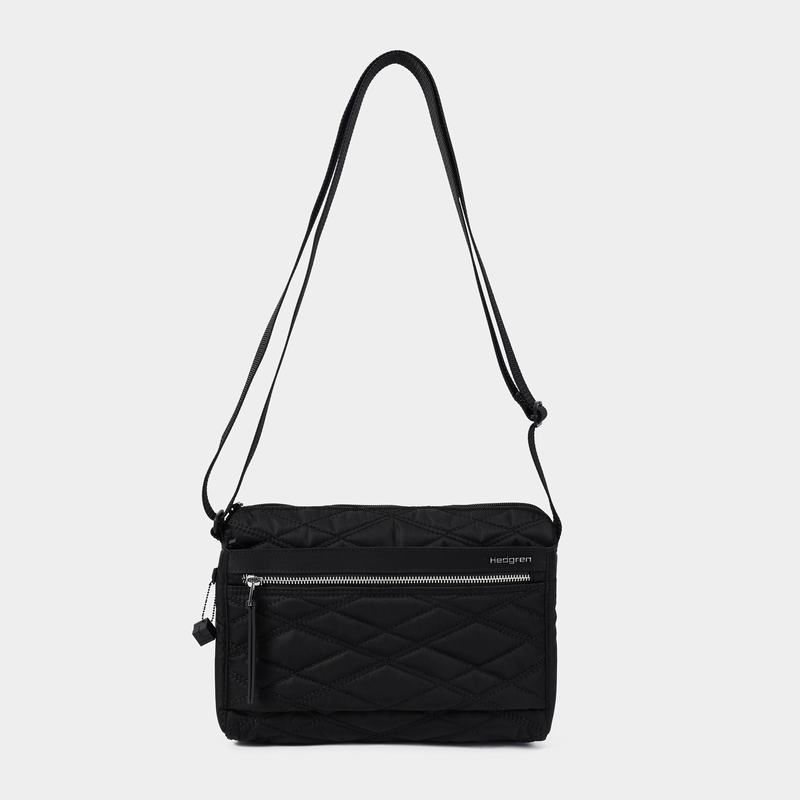 Black Women's Hedgren Eye Medium Shoulder Bags | XXH1244NN