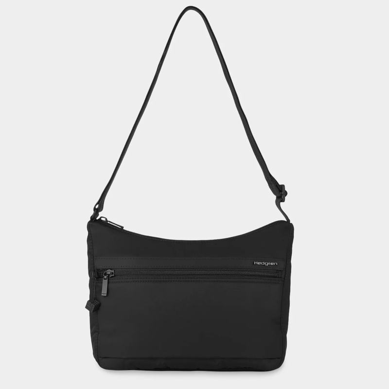 Black Women's Hedgren Harper's Rfid Shoulder Bags | UKD1336AH