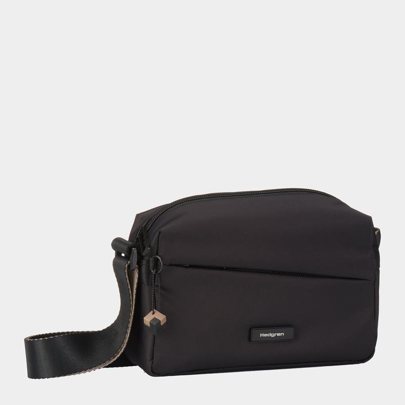 Black Women's Hedgren Neutron Small Crossbody Bags | QZF1970ZV