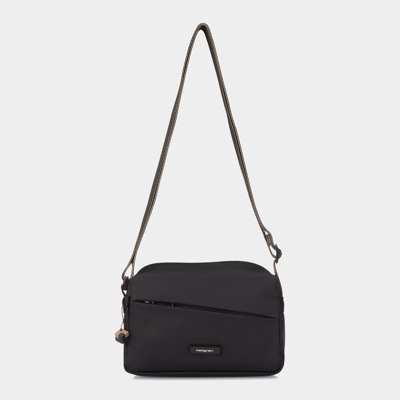 Black Women's Hedgren Neutron Small Crossbody Bags | QZF1970ZV