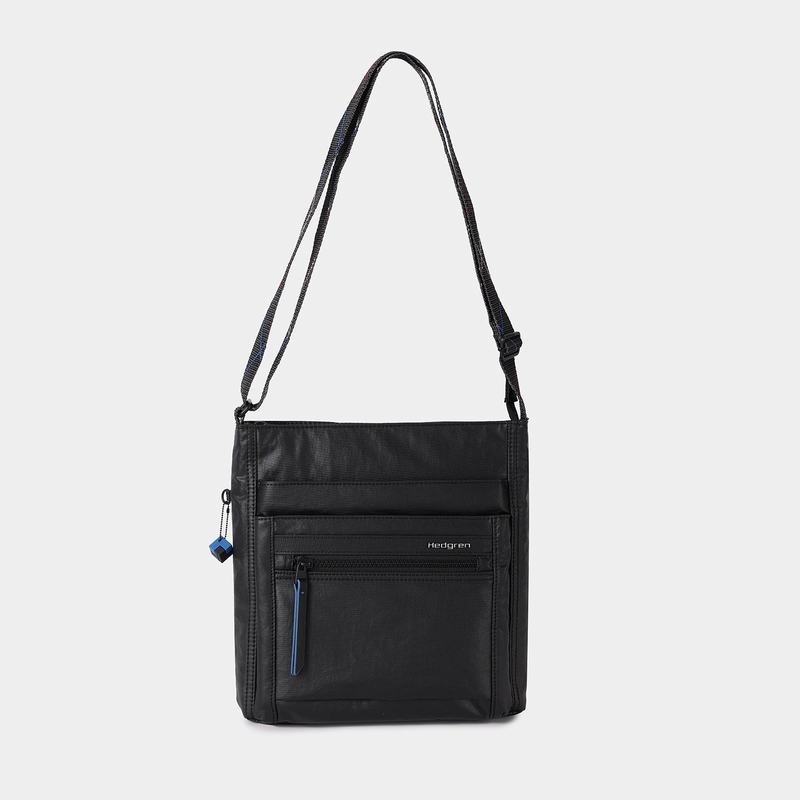 Black Women's Hedgren Orva Rfid Shoulder Bags | KFO1149BE