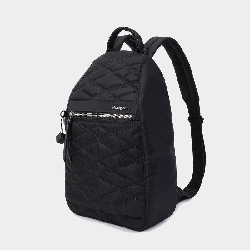 Black Women's Hedgren Vogue Rfid Backpacks | DII8961KC