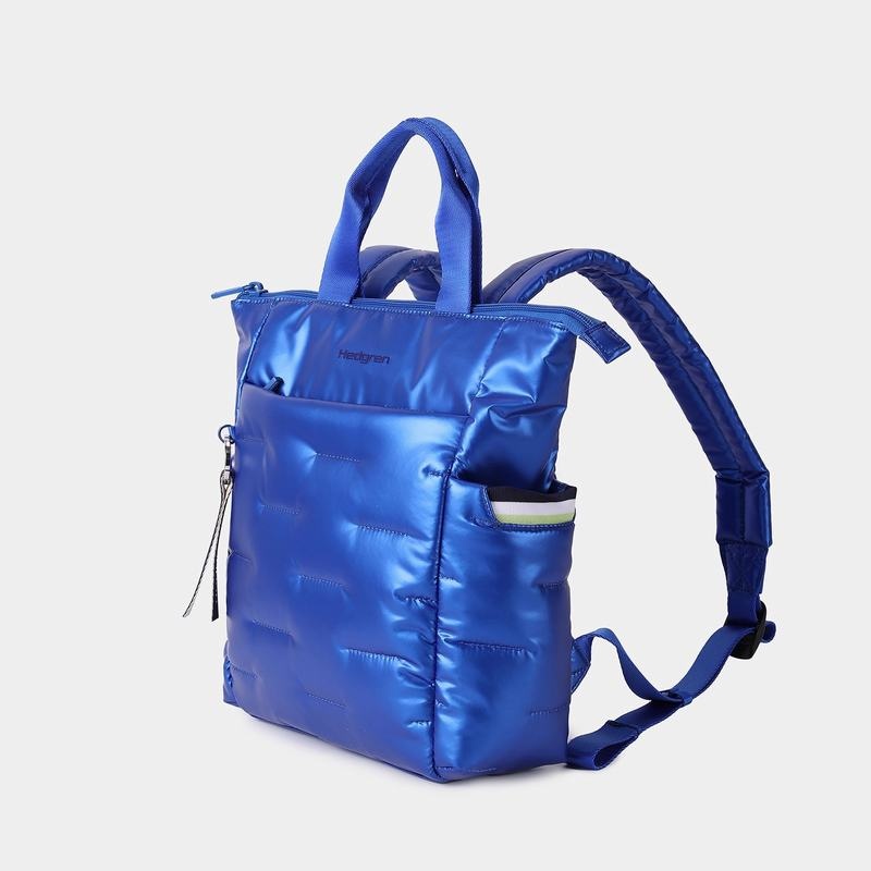 Blue Women's Hedgren Comfy Backpacks | TNS102JO