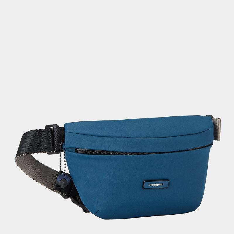 Blue Women's Hedgren Halo Belt Bags | IAA10071KG