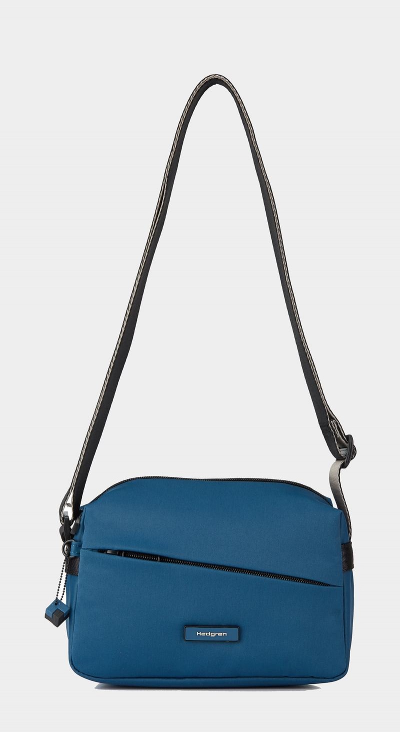 Blue Women's Hedgren Neutron Small Crossbody Bags | GBR417LT