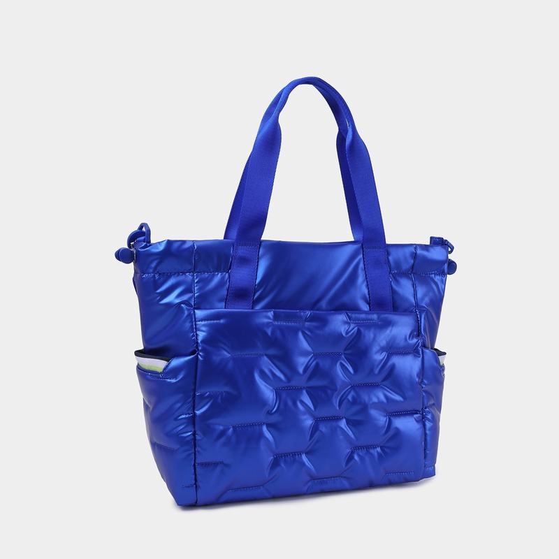 Blue Women's Hedgren Puffer Tote Bags | WGA8373AZ