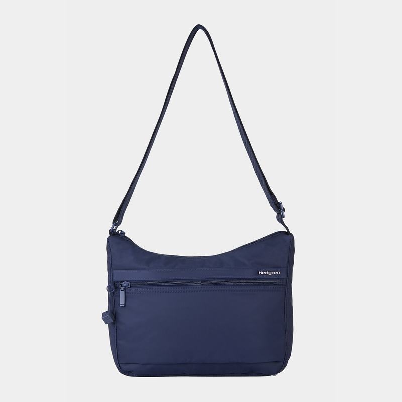 Dark Blue Women's Hedgren Harper's Rfid Shoulder Bags | IWY691NR