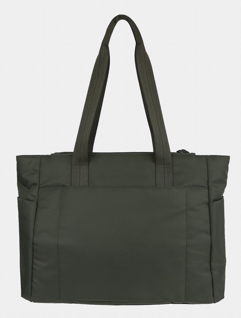 Dark Green Women's Hedgren Achiever Tote Bags | POY2385KG