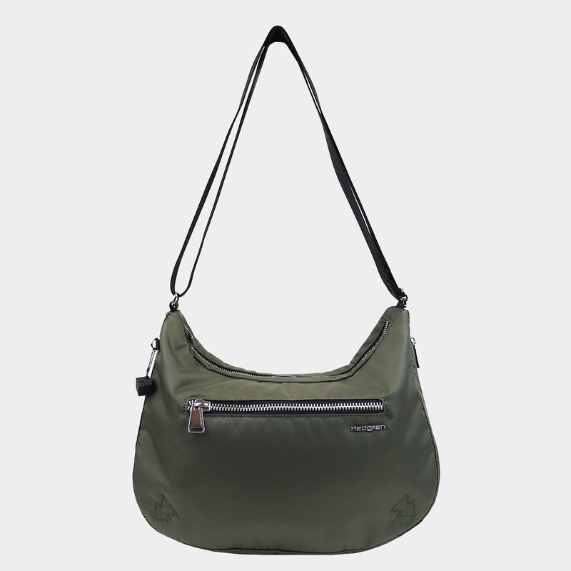 Dark Green Women's Hedgren Ann Crossbody Bags | LGM3188EX