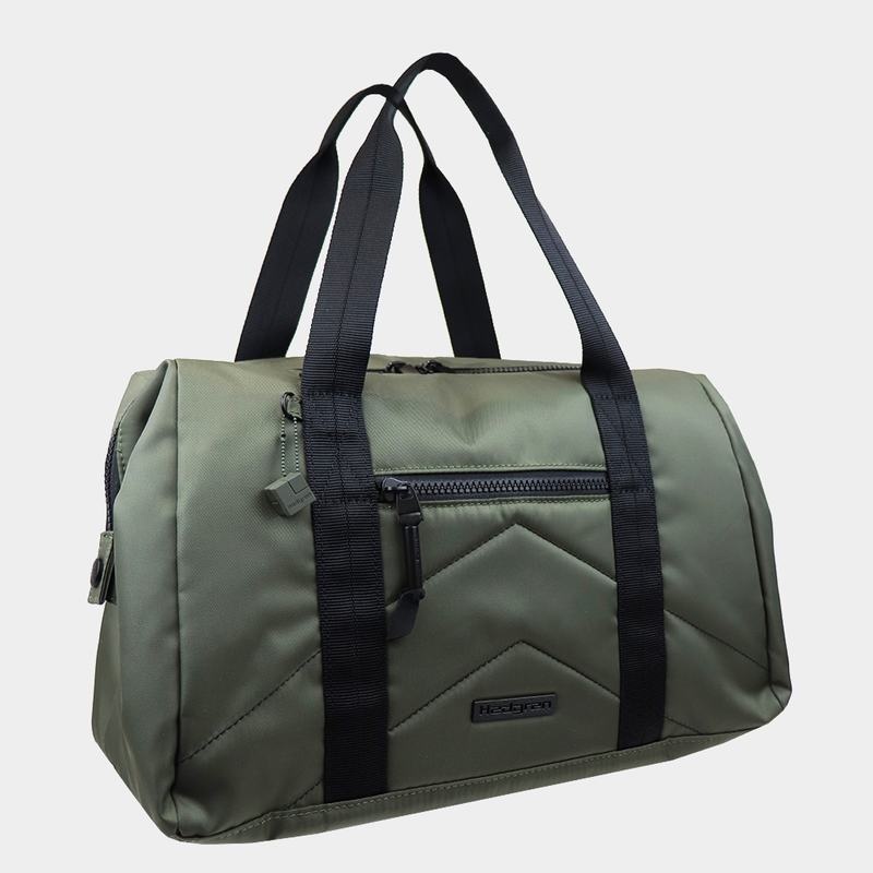 Dark Green Women's Hedgren Bound Sustainably Made Duffle Bags | WKP6091GR