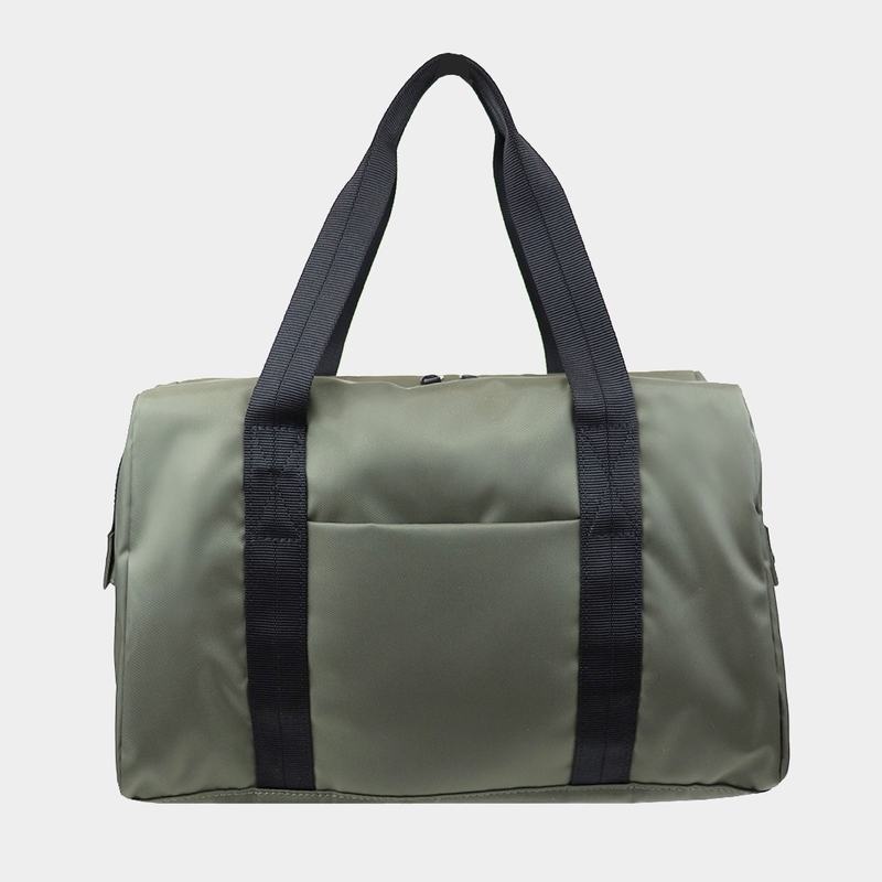 Dark Green Women's Hedgren Bound Sustainably Made Duffle Bags | WKP6091GR