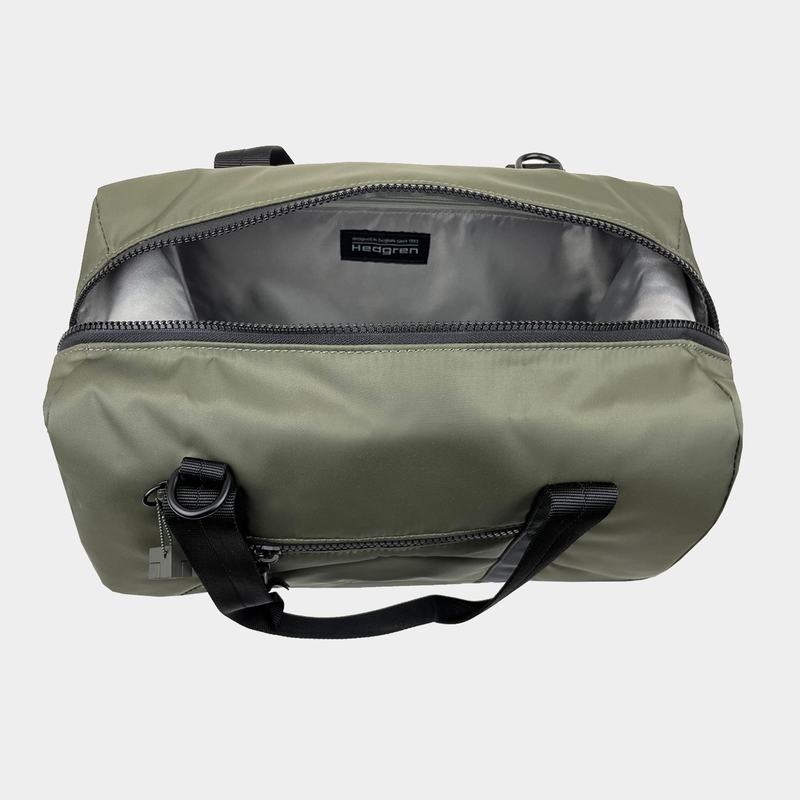 Dark Green Women's Hedgren Bound Sustainably Made Duffle Bags | WKP6091GR