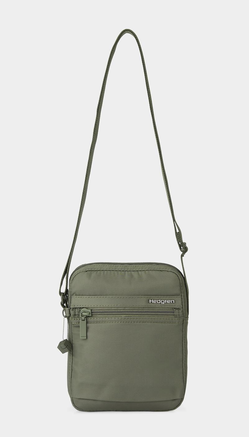 Dark Green Women's Hedgren Rush Crossbody Bags | PNJ8467QE