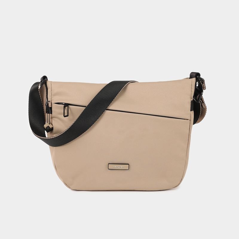 Grey Beige Women\'s Hedgren Gravity Crossbody Bags | CZA8955CB