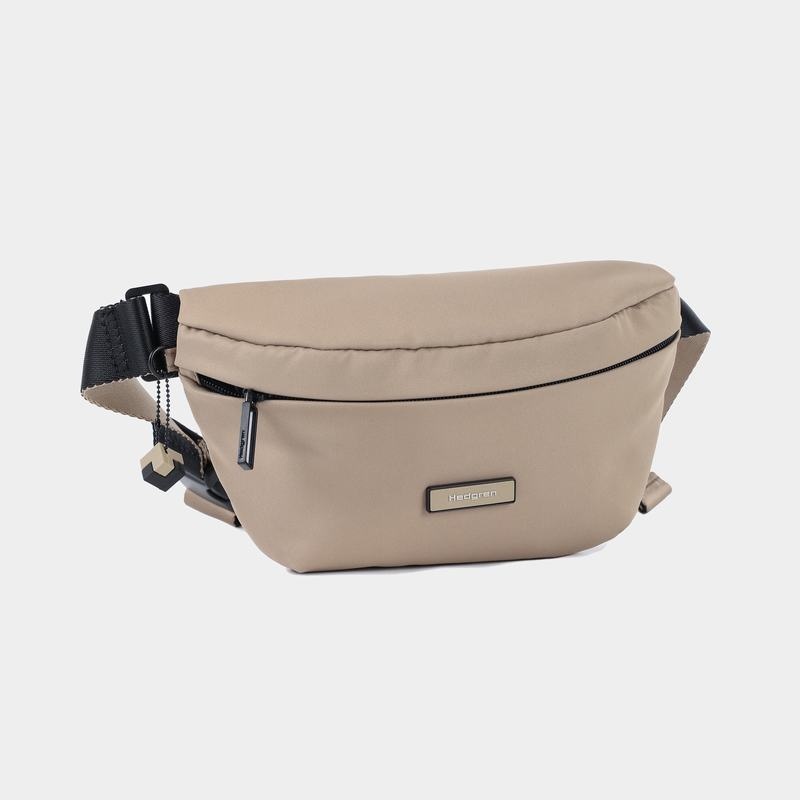 Grey Beige Women's Hedgren Halo Belt Bags | ACS5010MA