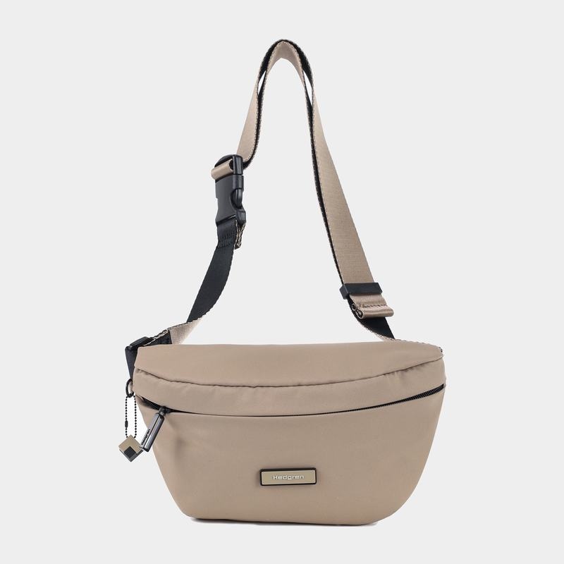 Grey Beige Women's Hedgren Halo Belt Bags | ACS5010MA