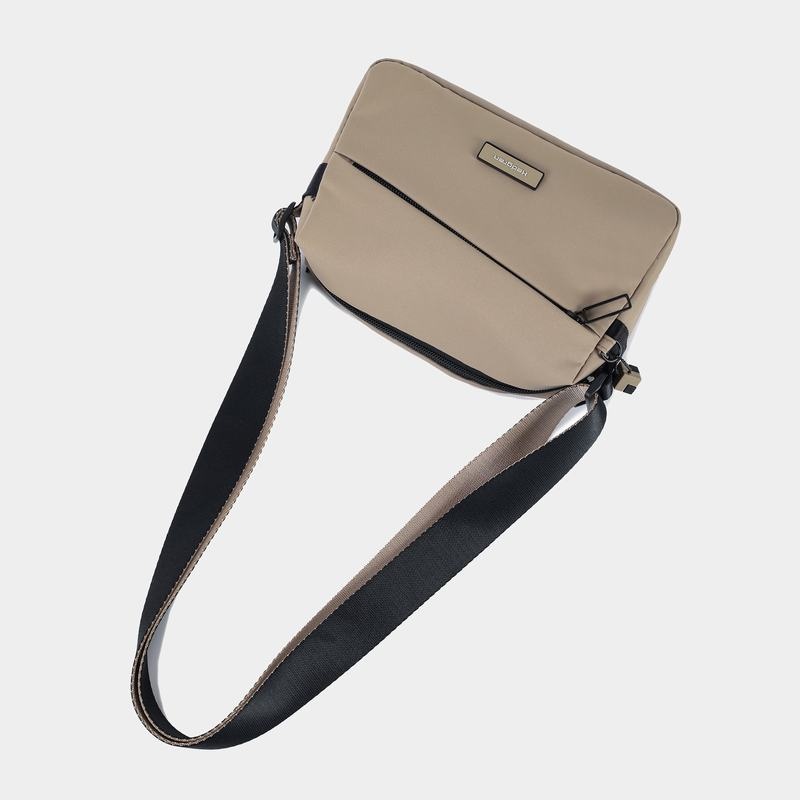 Grey Beige Women's Hedgren Neutron Small Crossbody Bags | IQB8046OY