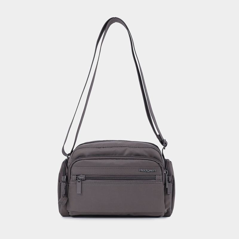 Grey Brown Women's Hedgren Emily Crossbody Bags | UVP4129XM