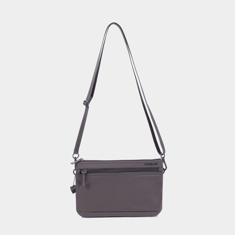 Grey Brown Women's Hedgren Emma Crossbody Bags | PRL7343FH