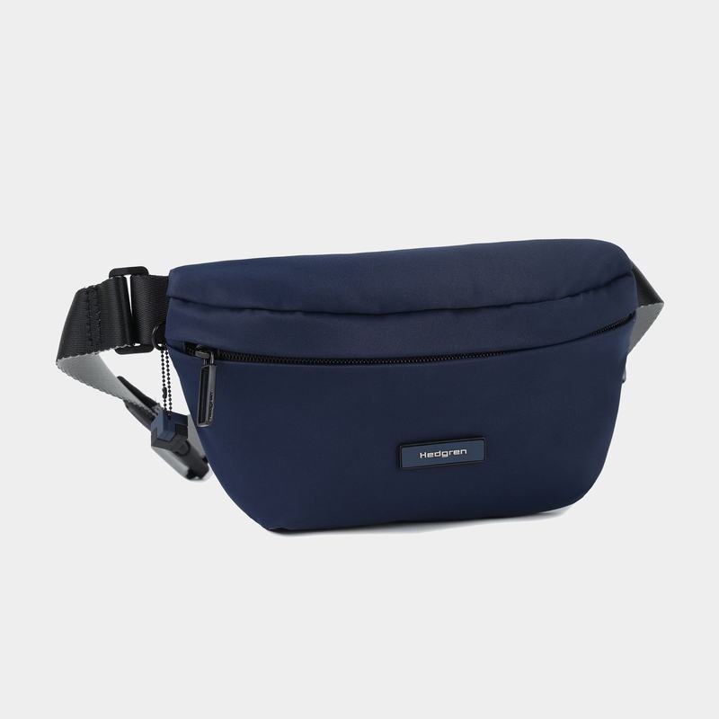 Navy Women's Hedgren Halo Belt Bags | LRI7273WY